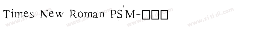 Times New Roman PSM字体转换